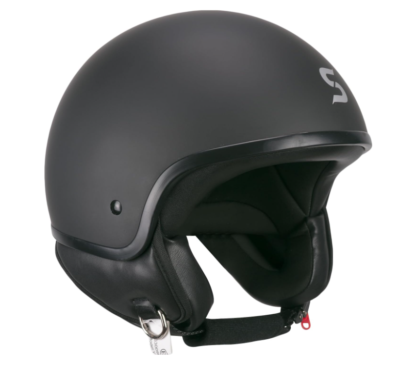 Casco demi-jet nero opaco taglia m