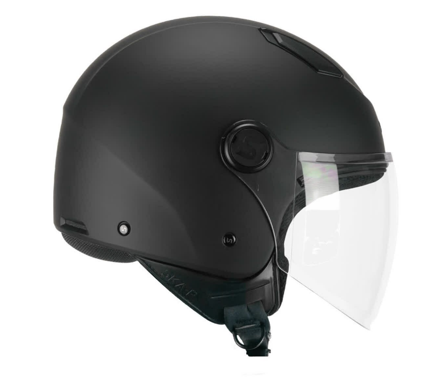 Casco demi jet ska-p 1lha luke mono nero opaco taglia xs