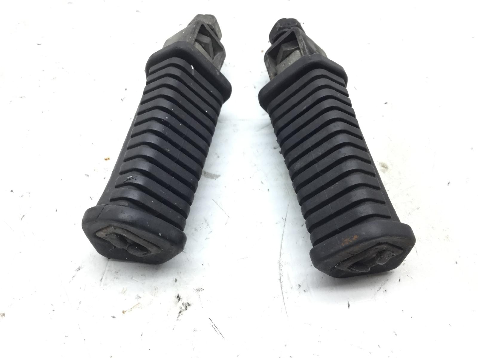 Moto morini kanguro 350 coppia pedane posteriore - 1 con gomma consumata 1982 1990 350x2-03643
