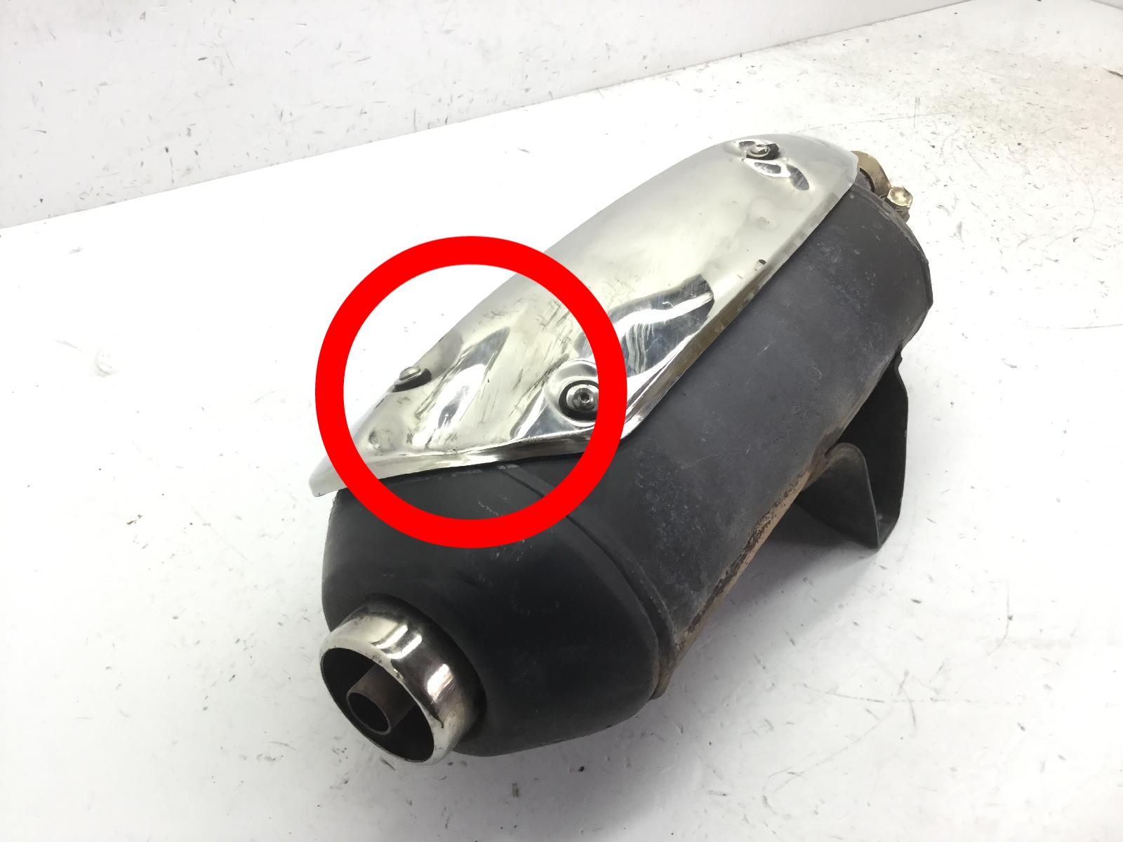 Aprilia scarabeo ie light 125 terminale scarico marmitta - ammaccature 2009 2009 rbg00