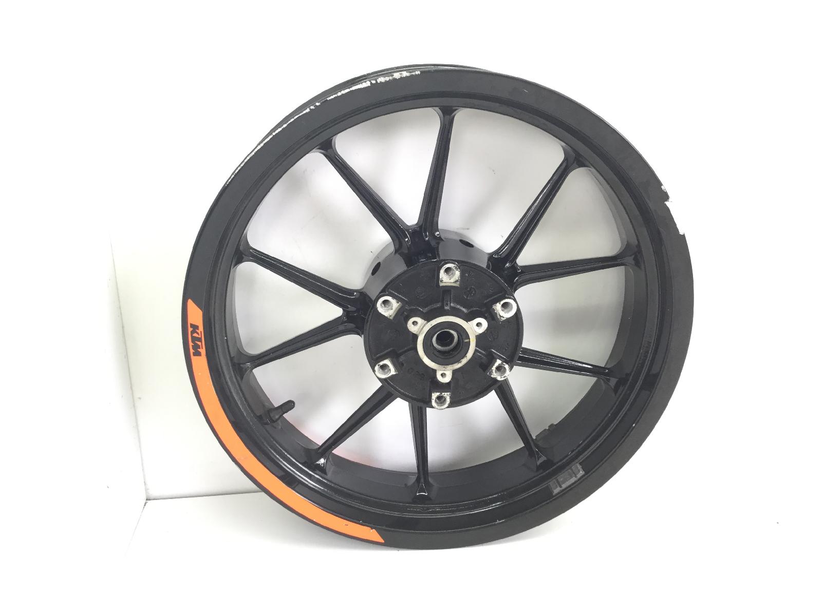 Ktm duke abs 125 cerchio ruota posteriore 17 x 4.00 - ammaccatura su bordo 2019 2019 vbkjpa401kc