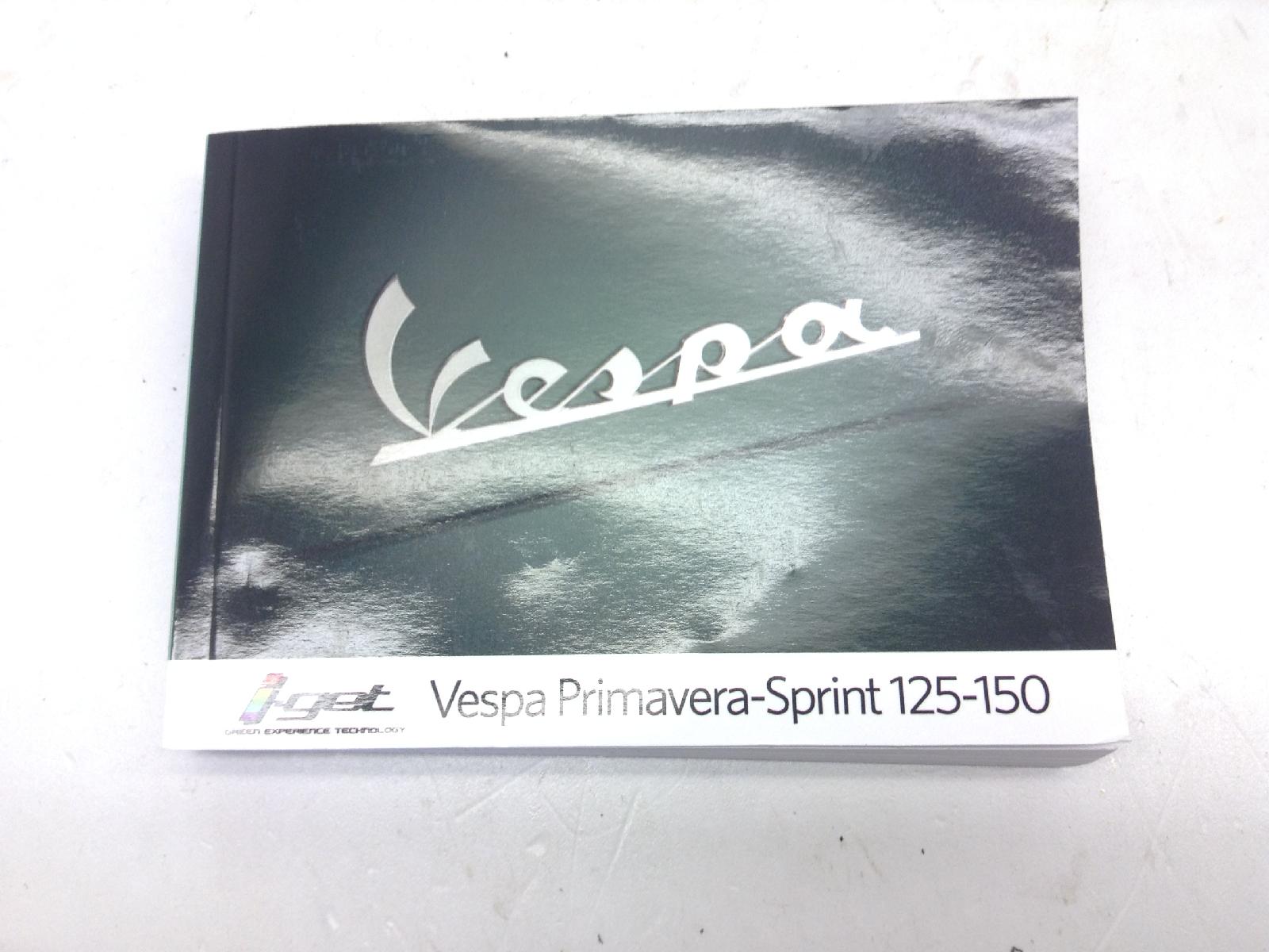 Piaggio vespa primavera 4t 3v ie abs e5 km0 125 manuale uso e manutenzione 2020 2023 md1100