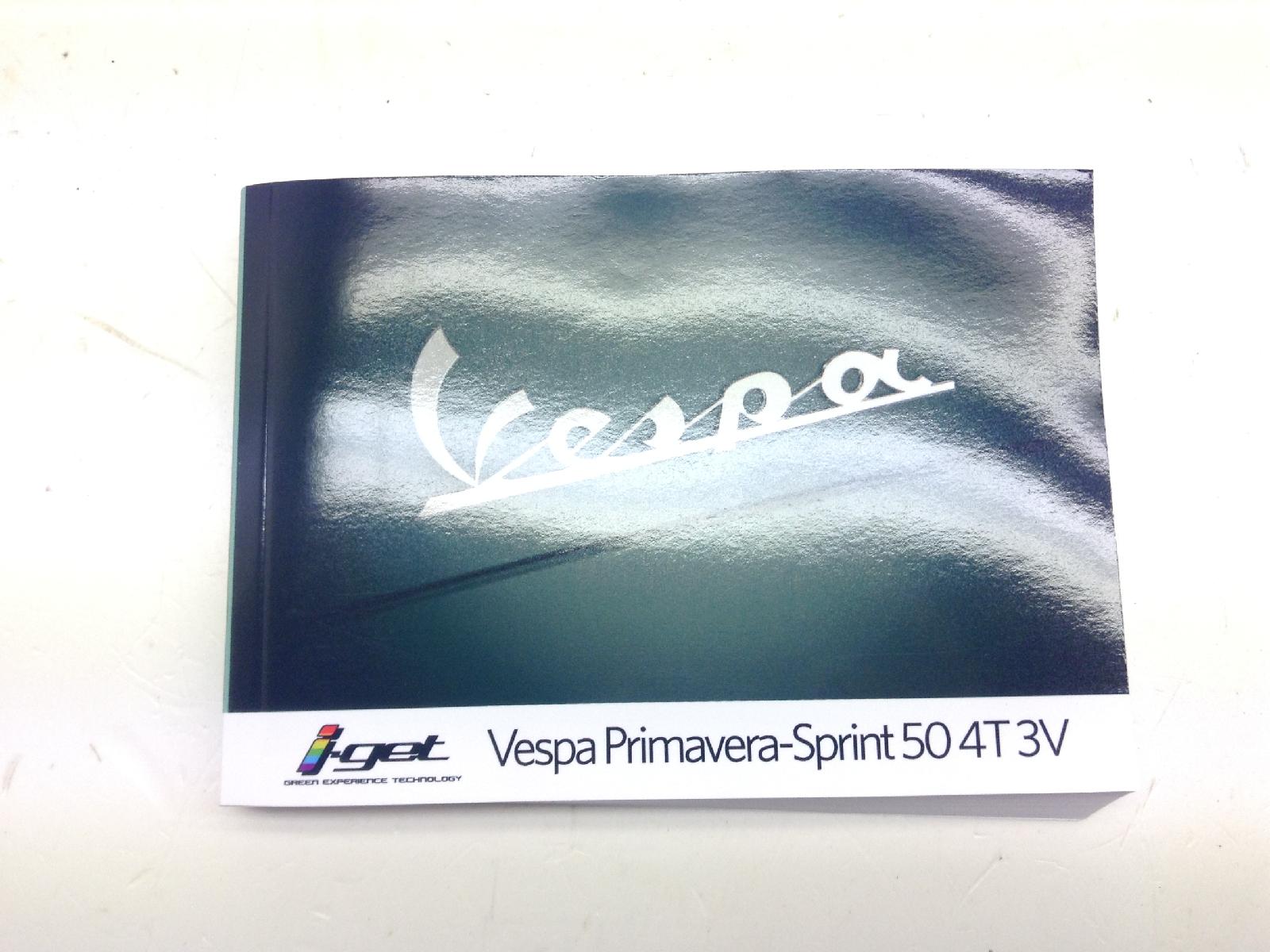 Piaggio vespa sprint 25km-h 50 manuale uso e manutenzione 2020 2020 cd0201