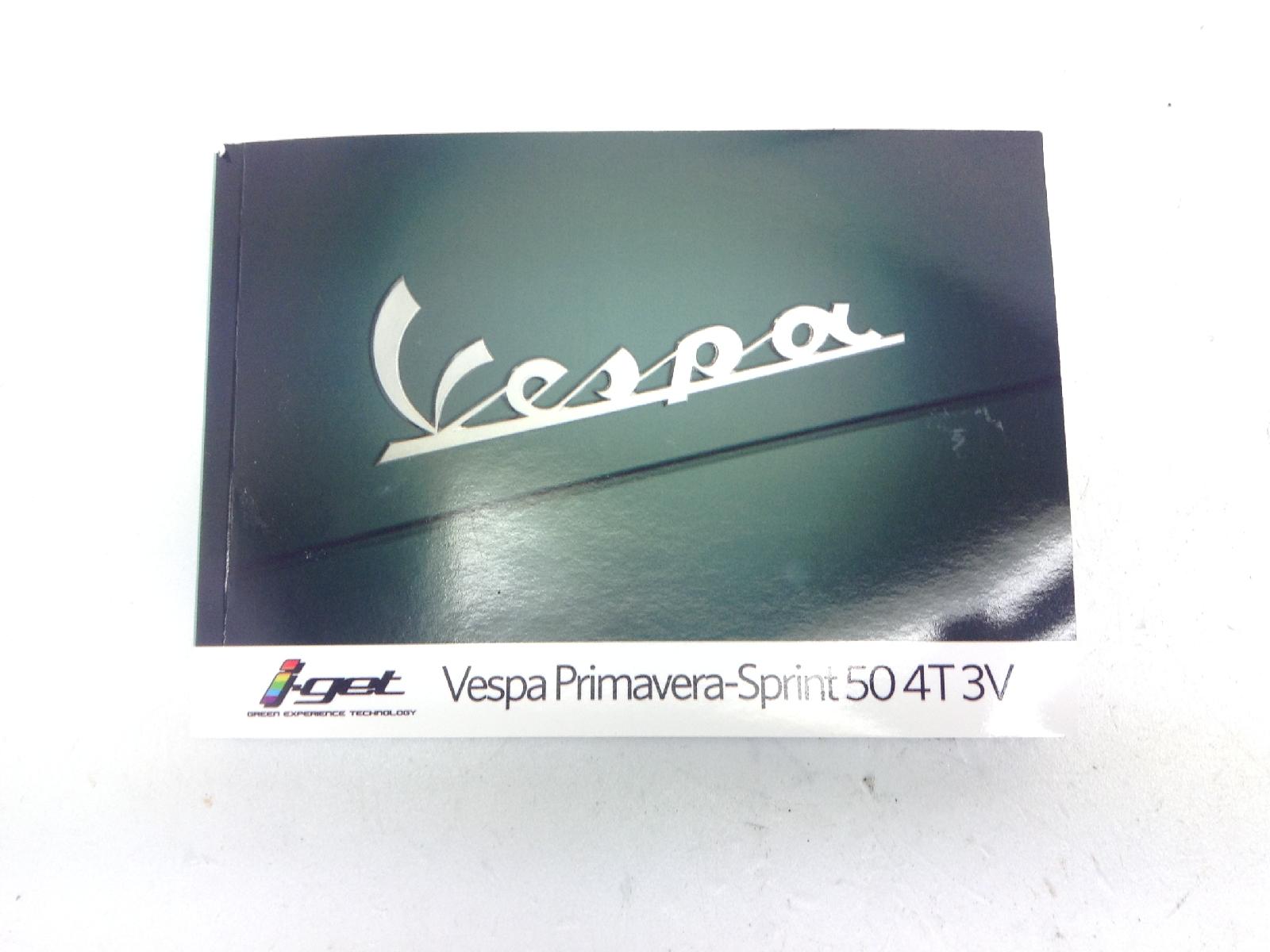Piaggio vespa sprint 25km-h 50 manuale uso e manutenzione 2020 2020 cd0201
