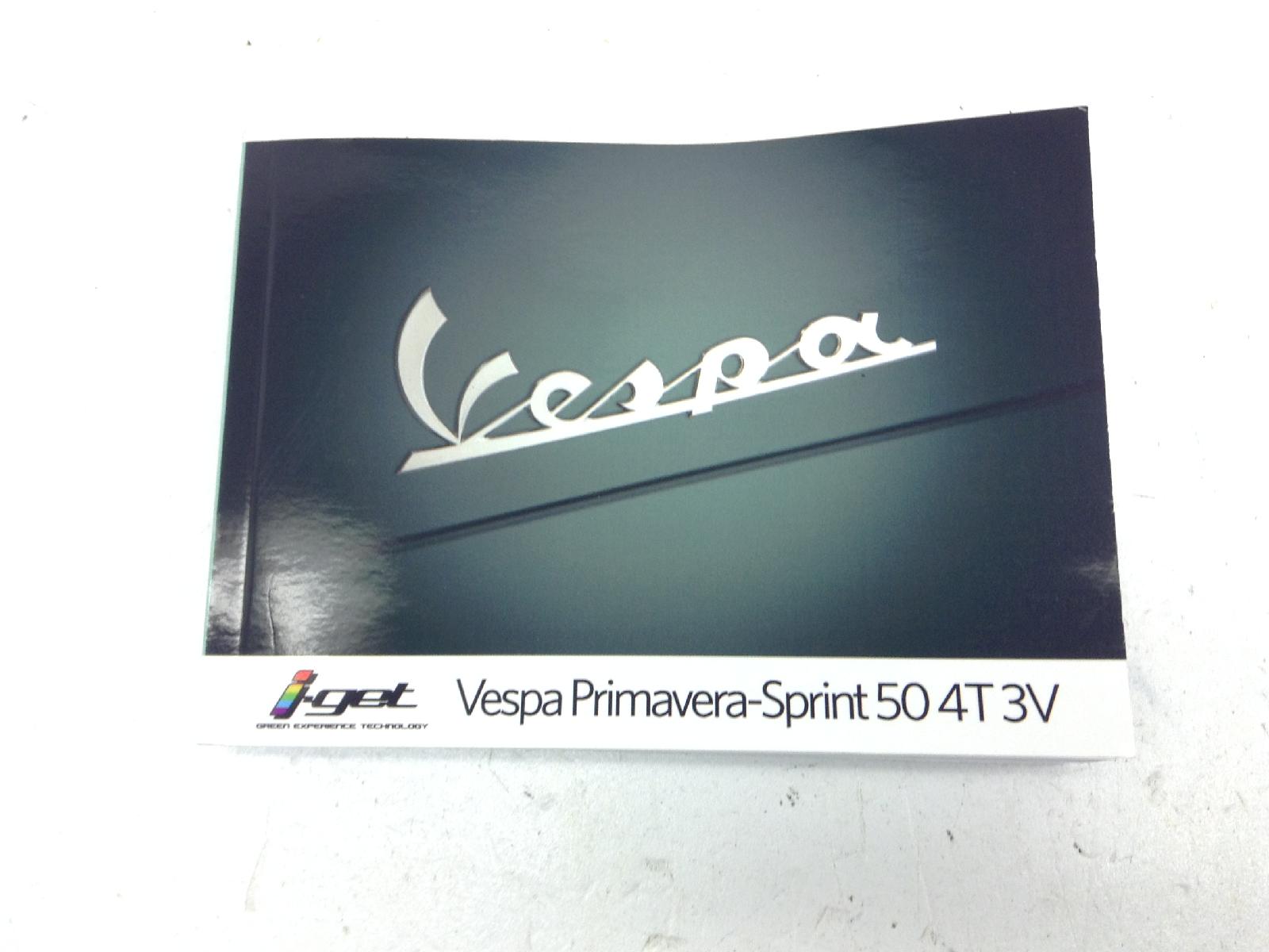 Piaggio vespa sprint 25km-h 50 manuale uso e manutenzione 2020 2020 cd0201