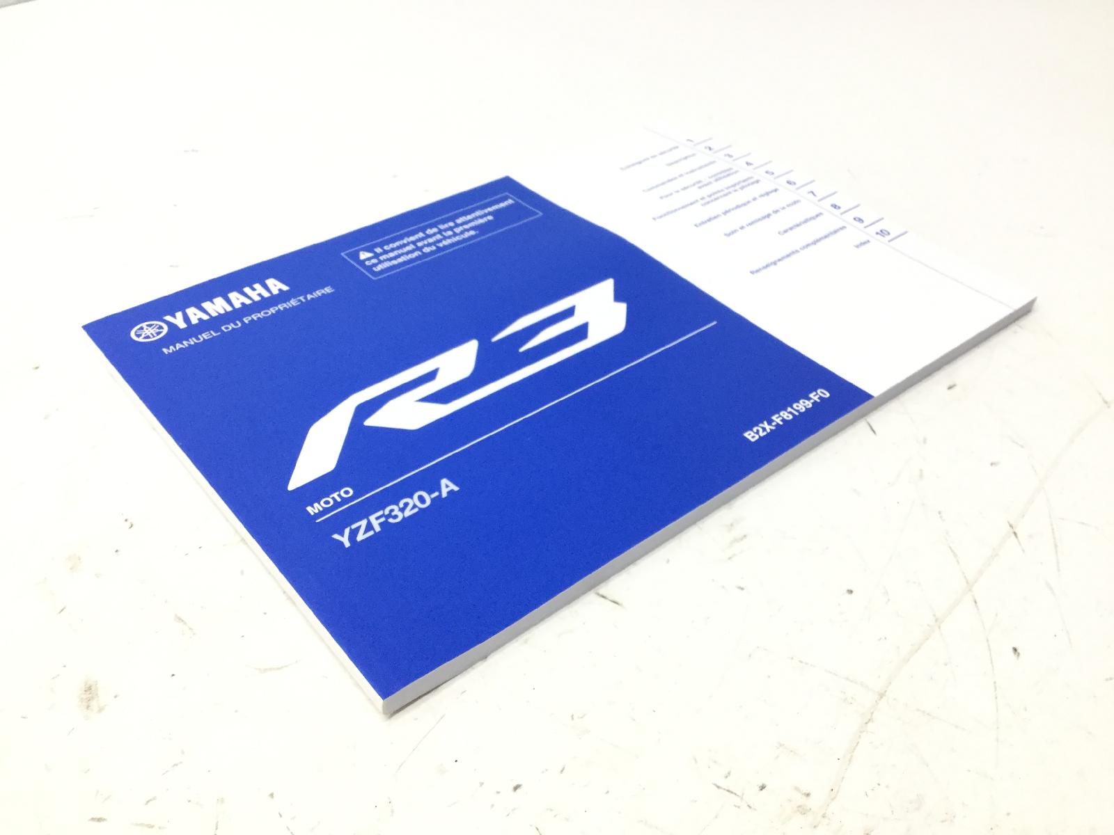 Yamaha yzf r3 a 320 manuale uso e manutenzione - lingua francese 2019 2023 rh12d