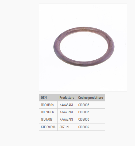 Kawasaki zn b / b1 / b1l / b2 ltd 1100 guarnizione scarico 1984 1985