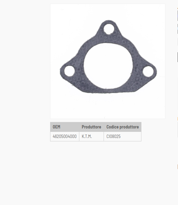 Gas gas mc 65 guarnizione scarico 2021 2024