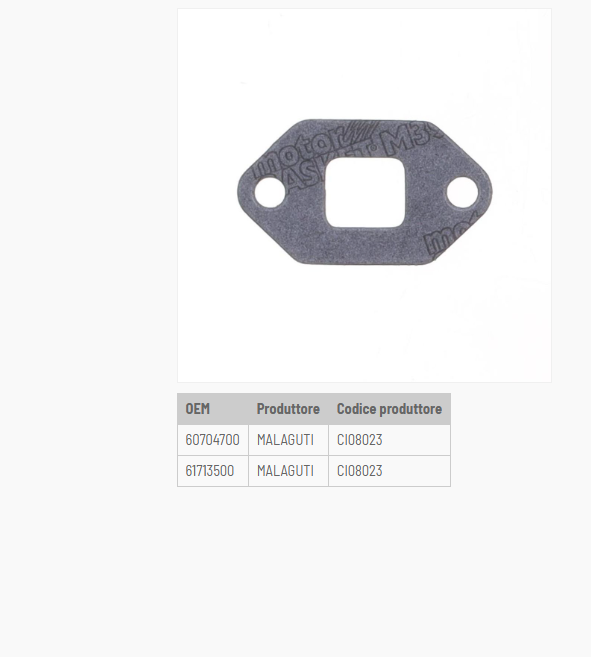 Malaguti grizzly rcx 10 / 12 50 guarnizione aspirazione foro piccolo 1990 2000
