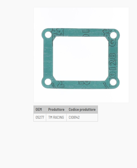 Tm racing mx 125 guarnizione aspirazione 2008 2024