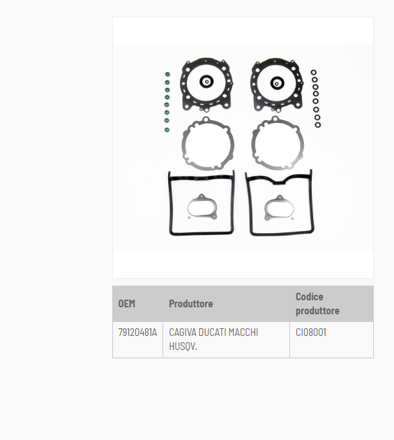 Ducati diavel abs 1200 kit guarnizioni serie smeriglio 2011 2015