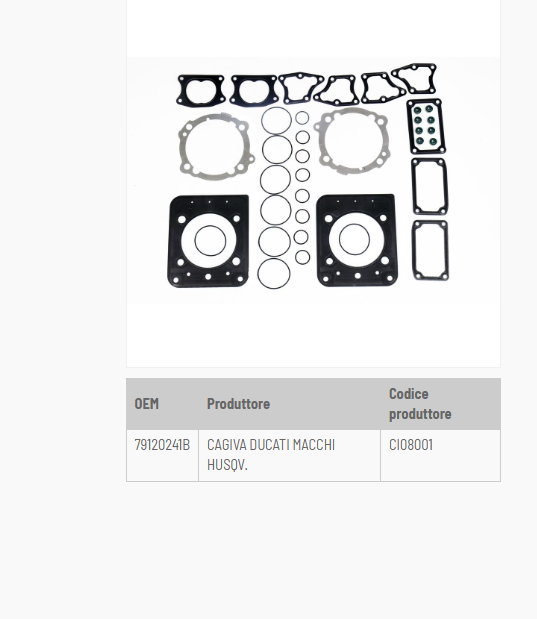 Ducati sport touring st4 / usa 916 kit guarnizioni serie smeriglio 2002 2003