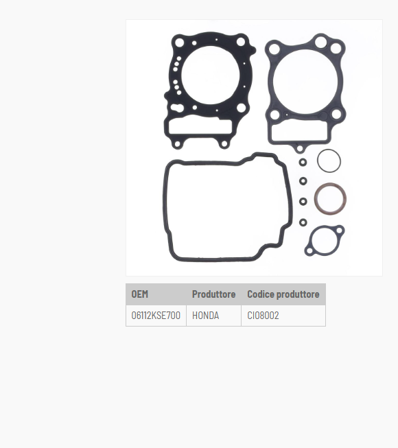 Honda crf r 150 kit guarnizioni serie smeriglio 2007 2025