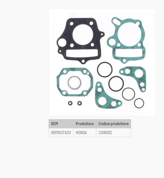 Honda crf f 70 kit guarnizioni serie smeriglio 2004 2012