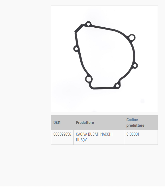 Husqvarna tc 4t 250 guarnizione lato generatore 2003 2009