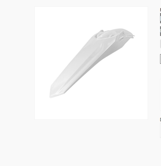 Honda crf rwe 250 parafango posteriore bianco 2025 2026