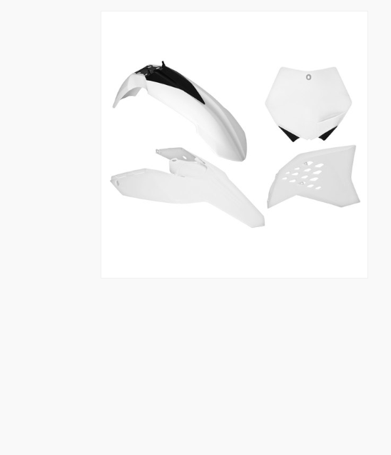 Ktm sx 250 kit plastiche 4 pezzi bianco 2007 2010