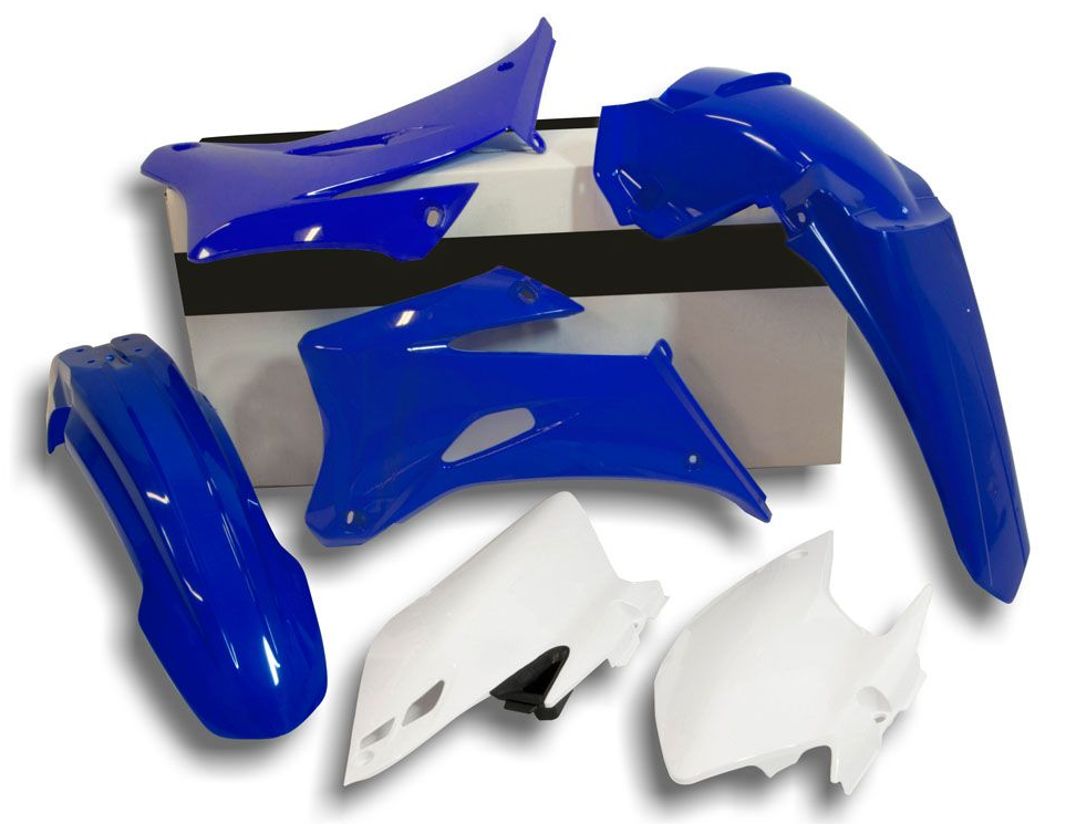 Yamaha wr f 250 kit plastiche 4 pezzi blu bianco 2007 2013