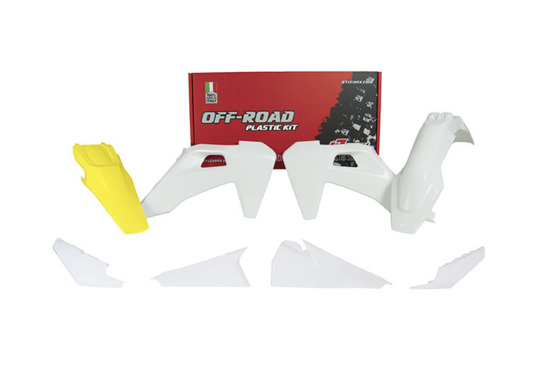 Husqvarna fe 250 kit plastiche 5pezzi bianco-giallo fluo 2020 2023