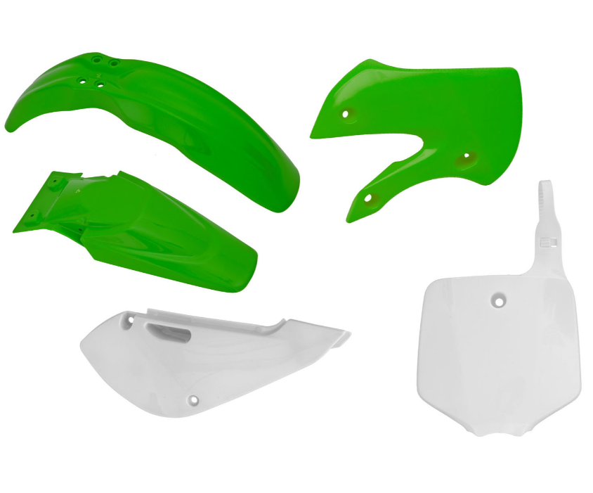 Kawasaki kx 65 kit plastiche 5 pezzi verde-bianco 2001 2022