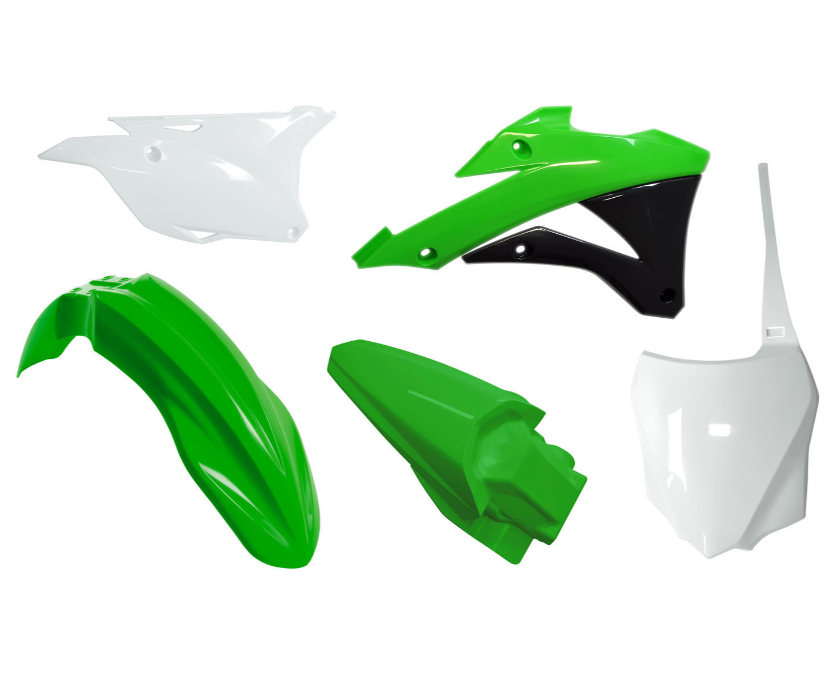 Kawasaki kx 85 kit plastiche 5 pezzi verde bianco nero 2014 2022