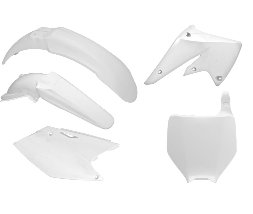 Kawasaki kx f - kxf 250 kit plastiche 5 pezzi bianco 2004 2005