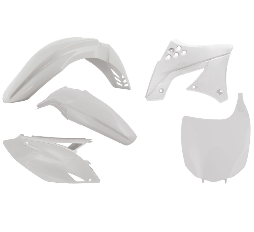 Kawasaki kx f - kxf 250 kit plastiche 5 pezzi bianco 2009 2012