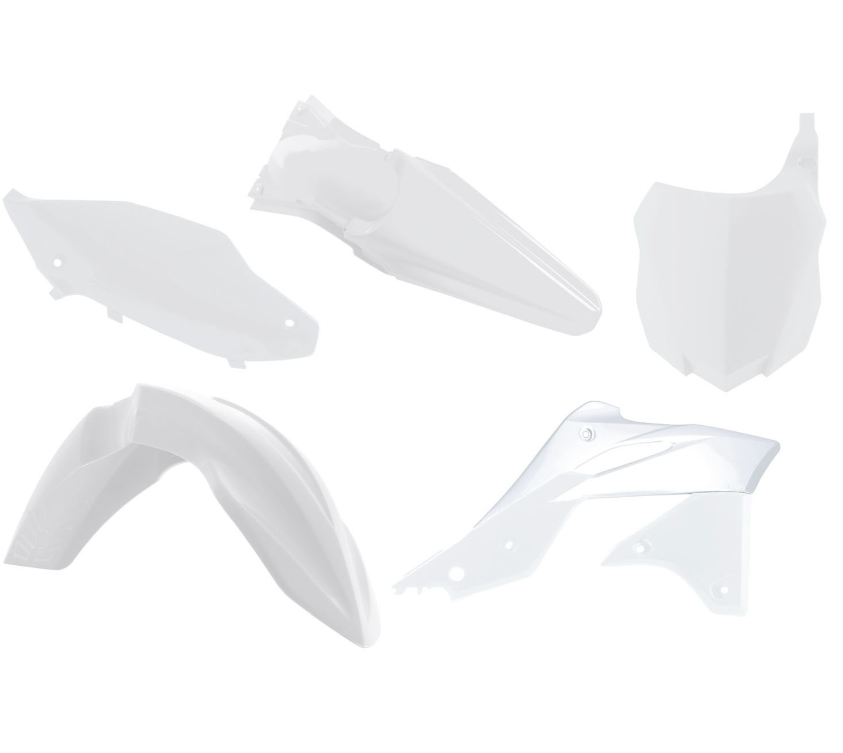 Kawasaki kx f - kxf 250 kit plastiche 5 pezzi bianco 2013 2016