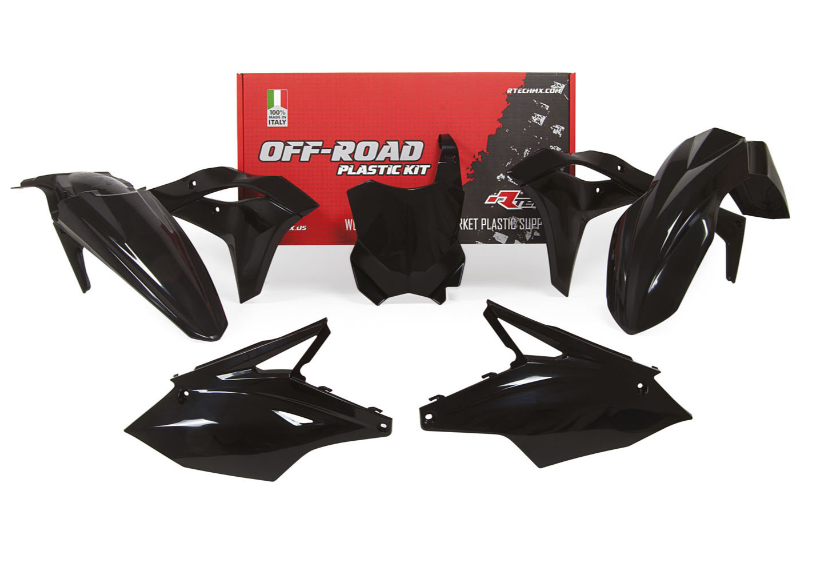 Kawasaki kx f - kxf 250 kit plastiche 5 pezzi nero 2017 2020