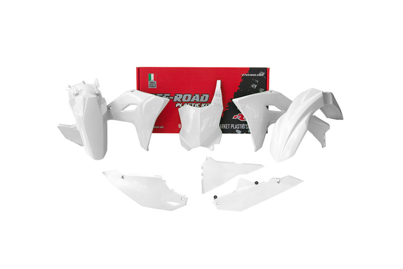 Kawasaki kx f - kxf 250 kit plastische 5 pezzi bianco 2025 2026