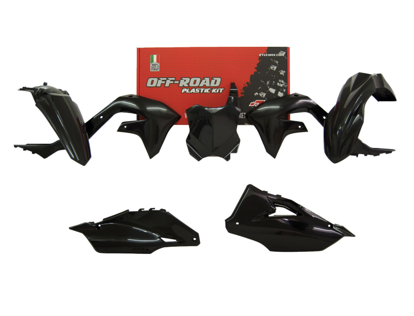 Kawasaki kx f - kxf 250 kit plastiche 5 pezzi nero 2020 2024