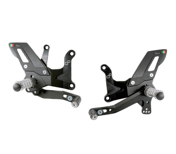 Kawasaki zx25 r n.d pedane regolabili con poggia piedi fissi - track use 2023 2024