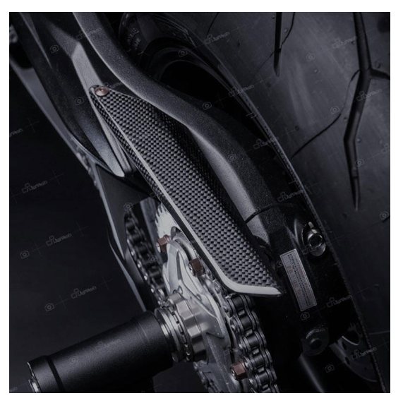 Mv agusta brutale 675 675 copri catena in carbonio opaco lightech per 2012 2016