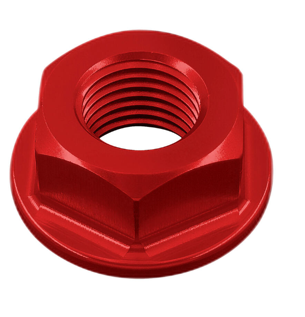 Dado ergal colore rosso aperto lightech m14x1,5