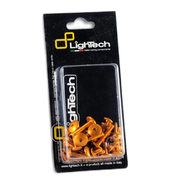 Kit viteria motore in ergal oro lightech per yamaha mt-09 17-20 (39 pezzi)
