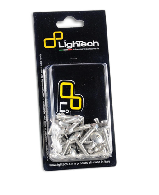 Kit viteria motore in ergal silver lightech per yamaha mt-09 17-20 (39 pezzi)