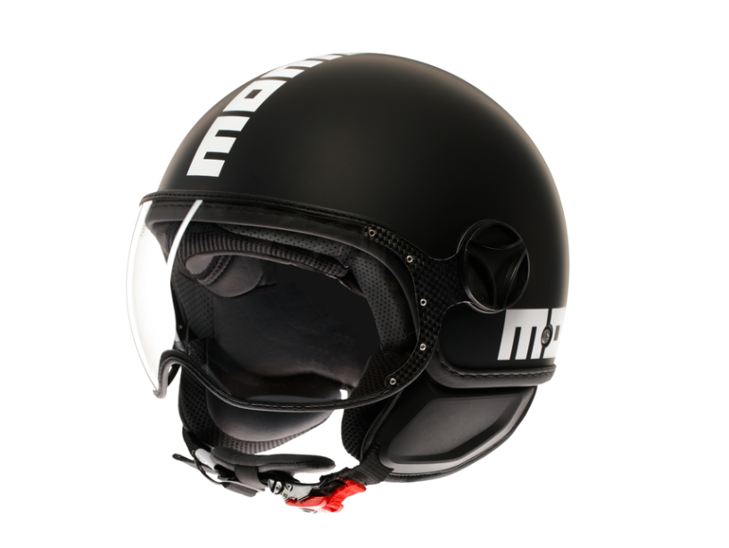 Casco momo fgtr classic mono matt black/white xs