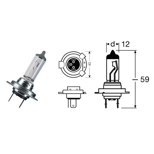 Benelli bn251 abs euro 4 250 lampada h7 12v-55w / px26d osram 2017 2017