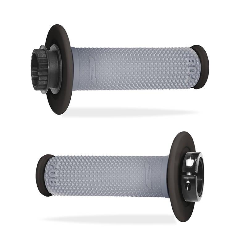 Manopole mx 708-171 - con sistema lock-on - nero grigio senza foro