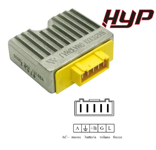Piaggio free 100 regolatore di tensione hyp rif. 9693825 2002 2003