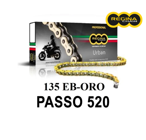 Catena regina 135 eb-oro 120 maglie passo 520 road chain moto urban