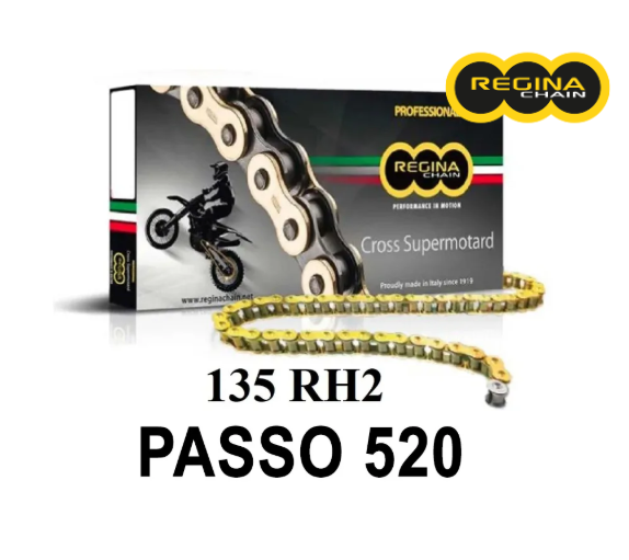 Honda xr 250 r b,c,d 250 catena regina 135rh2 106 maglie passo 520 oro 1 1