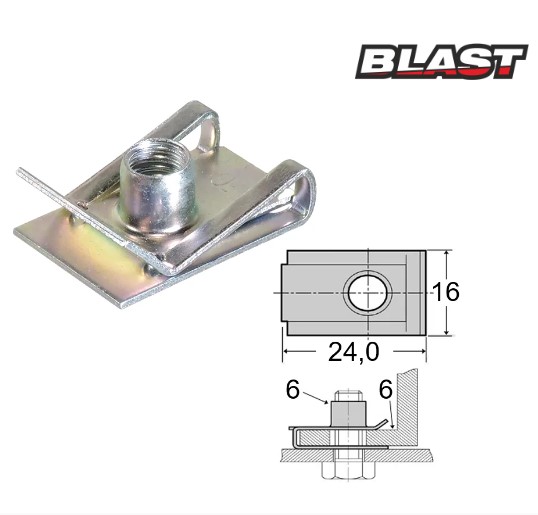 Clip madrevita metallica ktm - varie applicazioni 10pz