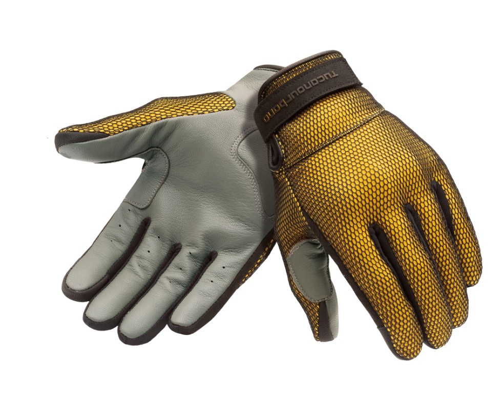 Guanti eden mesh nero/giallo tucano xs