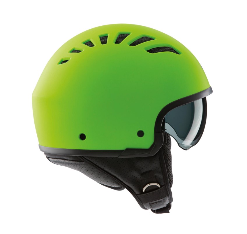 Casco demi-jet tucano el'fresh verde granny opaco l