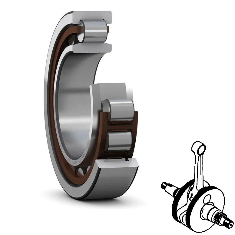 Cuscinetto nj 204 ecp/c3 20x47x14mm