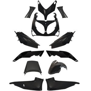 Yamaha t-max 500 kit carene carena completo 12 pezzi nero lucido 2001 2003 sj011/4/5/6