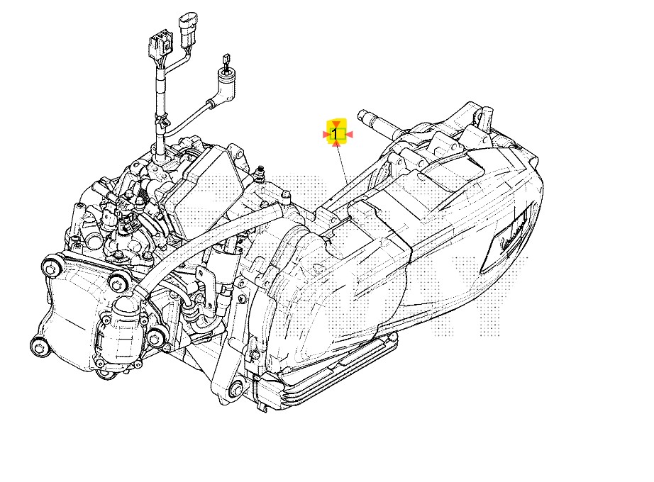 Piaggio vespa gts super hpe 4t/4v ie abs 300 motore completo originale 2020 2022