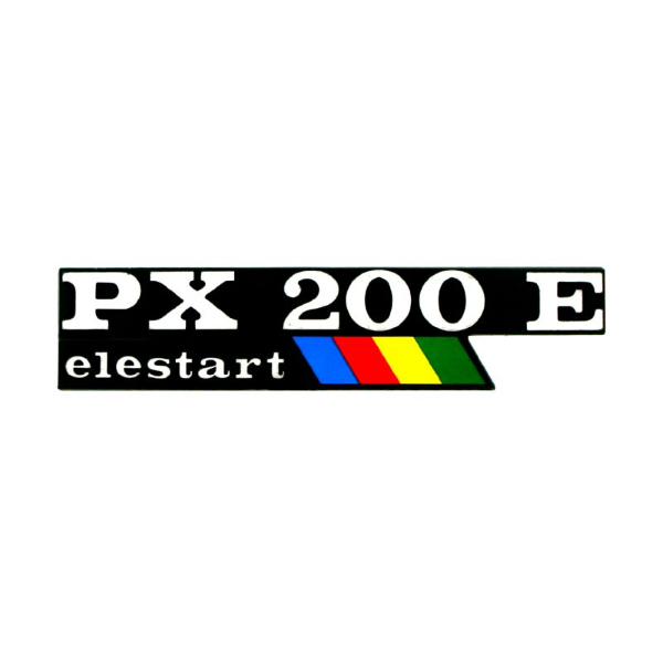 Targhetta scritta cofano laterale rms per vespa px200e elestart 198658