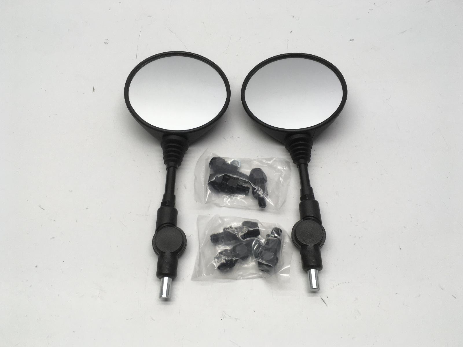 Coppia specchi universali rotondi con adattatori m8 e m10